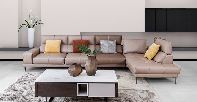 Teknologi Ruang Tamu Minimalis Moden Sudut Kain Kombinasi Sofa Boleh Tarik 620070