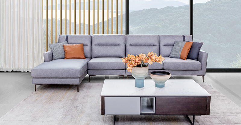 Kain Teknologi Ruang Tamu Minimalis Moden Kombinasi Sofa Pangsapuri Kecil 621002